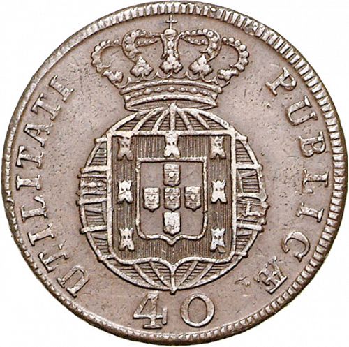 40 Réis ( Pataco ) Reverse Image minted in PORTUGAL in 1820 (1816-26 - Joâo VI)  - The Coin Database