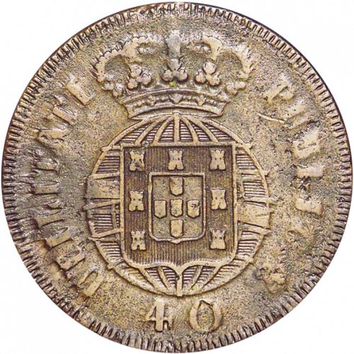 40 Réis ( Pataco ) Reverse Image minted in PORTUGAL in 1820 (1816-26 - Joâo VI)  - The Coin Database