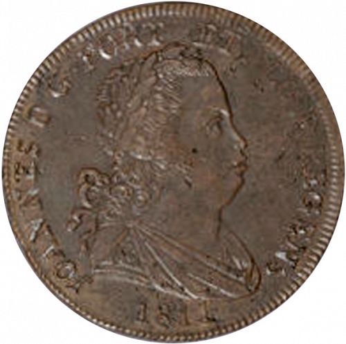 40 Réis ( Pataco ) Obverse Image minted in PORTUGAL in 1811 (1799-16 - Joâo <small>- Príncipe Regente</small>)  - The Coin Database