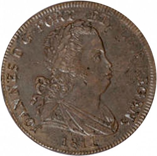 40 Réis ( Pataco ) Obverse Image minted in PORTUGAL in 1811 (1799-16 - Joâo <small>- Príncipe Regente</small>)  - The Coin Database