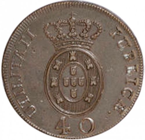 40 Réis ( Pataco ) Reverse Image minted in PORTUGAL in 1811 (1799-16 - Joâo <small>- Príncipe Regente</small>)  - The Coin Database