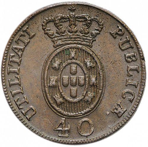 40 Réis ( Pataco ) Reverse Image minted in PORTUGAL in 1814 (1799-16 - Joâo <small>- Príncipe Regente</small>)  - The Coin Database