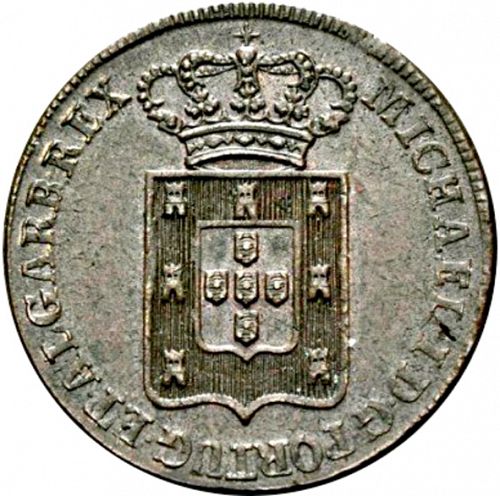 40 Réis Obverse Image minted in PORTUGAL in 1829 (1828-34 - Miguel I)  - The Coin Database