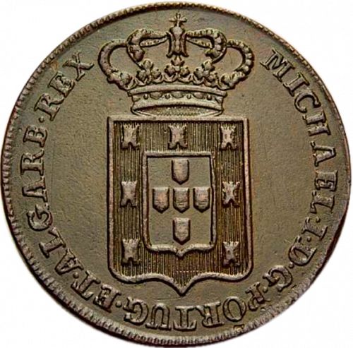 40 Réis Obverse Image minted in PORTUGAL in 1830 (1828-34 - Miguel I)  - The Coin Database