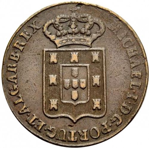 40 Réis Obverse Image minted in PORTUGAL in 1833 (1828-34 - Miguel I)  - The Coin Database