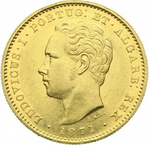 5000 Réis ( Meia Coroa ) Obverse Image minted in PORTUGAL in 1871 (1861-89 - Luis I)  - The Coin Database