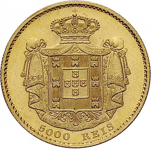 5000 Réis ( Meia Coroa ) Reverse Image minted in PORTUGAL in 1868 (1861-89 - Luis I)  - The Coin Database