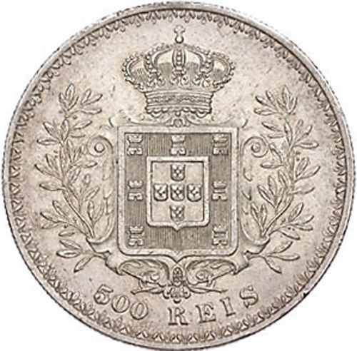 500 Réis ( Cinco Tostôes ) Reverse Image minted in PORTUGAL in 1903 (1889-08 - Carlos I)  - The Coin Database