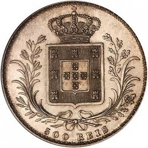 500 Réis ( 5 Tostôes ) Reverse Image minted in PORTUGAL in 1879 (1861-89 - Luis I)  - The Coin Database