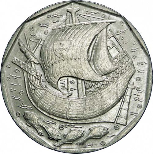 50 Escudos Reverse Image minted in PORTUGAL in 1987 (1986-01 - República <small> - New Design</small>)  - The Coin Database