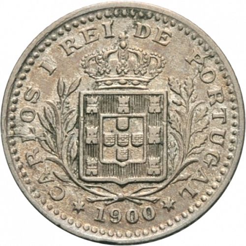 50 Réis ( Meio Tostâo ) Obverse Image minted in PORTUGAL in 1900 (1889-08 - Carlos I)  - The Coin Database