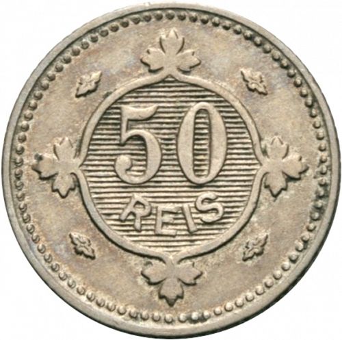 50 Réis ( Meio Tostâo ) Reverse Image minted in PORTUGAL in 1900 (1889-08 - Carlos I)  - The Coin Database