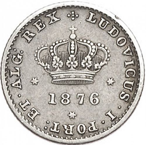 50 Réis ( Meio Tostâo ) Obverse Image minted in PORTUGAL in 1876 (1861-89 - Luis I)  - The Coin Database