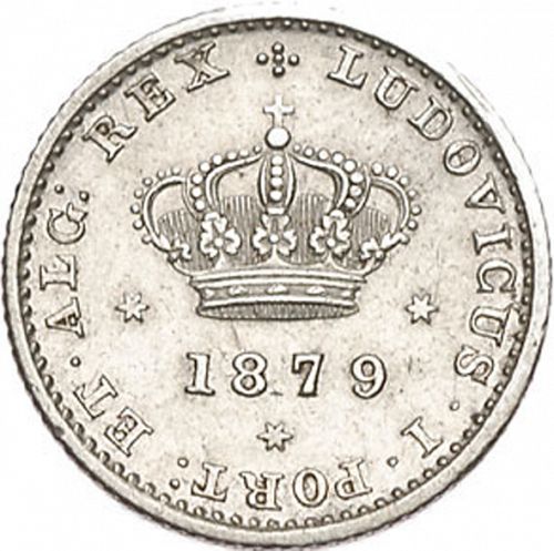 50 Réis ( Meio Tostâo ) Obverse Image minted in PORTUGAL in 1879 (1861-89 - Luis I)  - The Coin Database