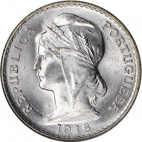50 Centavos Obverse Image minted in PORTUGAL in 1916 (1910-01 - República)  - The Coin Database
