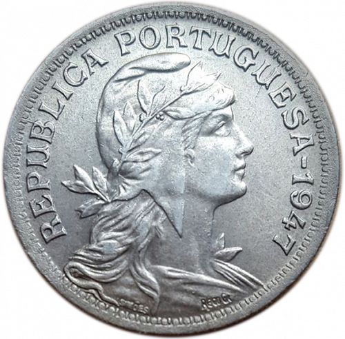 50 Centavos Obverse Image minted in PORTUGAL in 1947 (1910-01 - República)  - The Coin Database