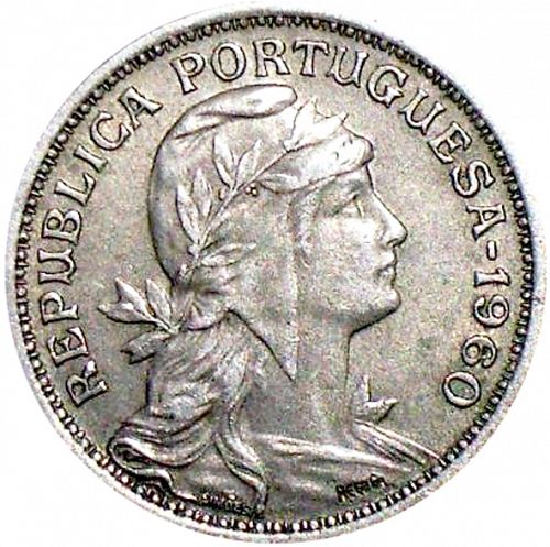 50 Centavos Obverse Image minted in PORTUGAL in 1960 (1910-01 - República)  - The Coin Database