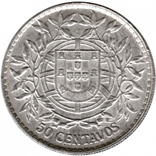50 Centavos Reverse Image minted in PORTUGAL in 1914 (1910-01 - República)  - The Coin Database