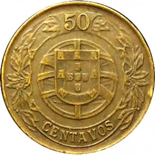 50 Centavos Reverse Image minted in PORTUGAL in 1926 (1910-01 - República)  - The Coin Database