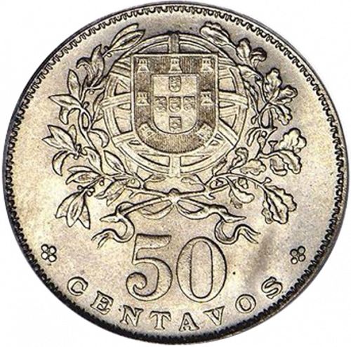 50 Centavos Reverse Image minted in PORTUGAL in 1927 (1910-01 - República)  - The Coin Database