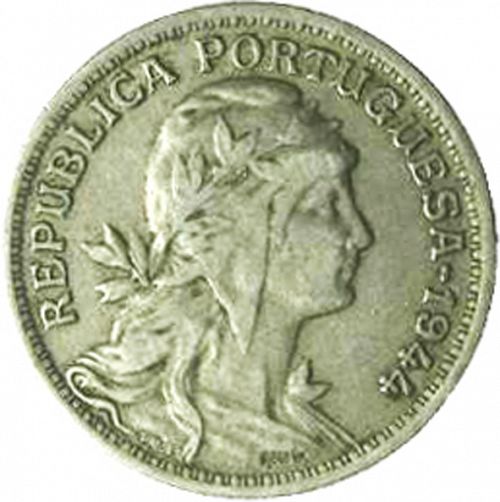 50 Centavos Reverse Image minted in PORTUGAL in 1944 (1910-01 - República)  - The Coin Database