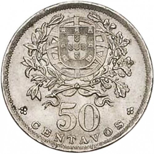 50 Centavos Reverse Image minted in PORTUGAL in 1946 (1910-01 - República)  - The Coin Database