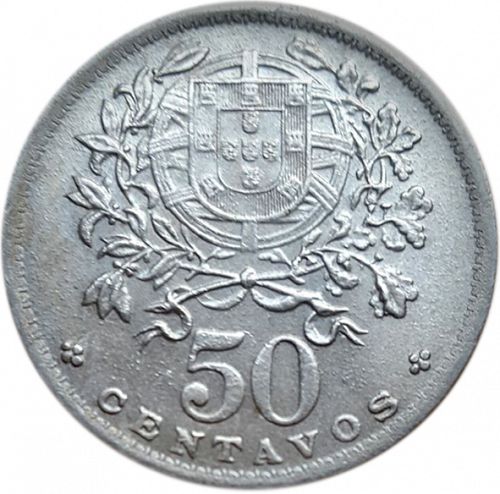 50 Centavos Reverse Image minted in PORTUGAL in 1947 (1910-01 - República)  - The Coin Database