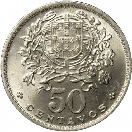 50 Centavos Reverse Image minted in PORTUGAL in 1955 (1910-01 - República)  - The Coin Database