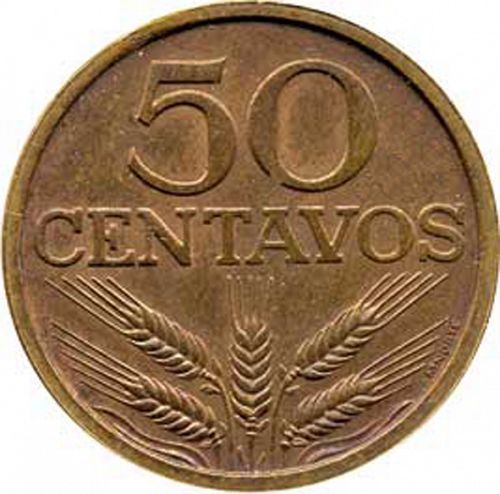 50 Centavos Reverse Image minted in PORTUGAL in 1969 (1910-01 - República)  - The Coin Database