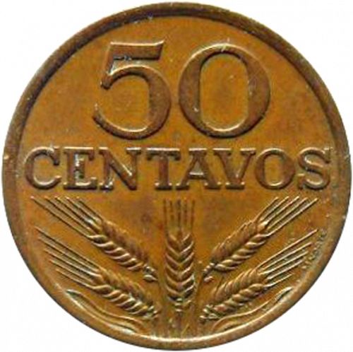 50 Centavos Reverse Image minted in PORTUGAL in 1979 (1910-01 - República)  - The Coin Database