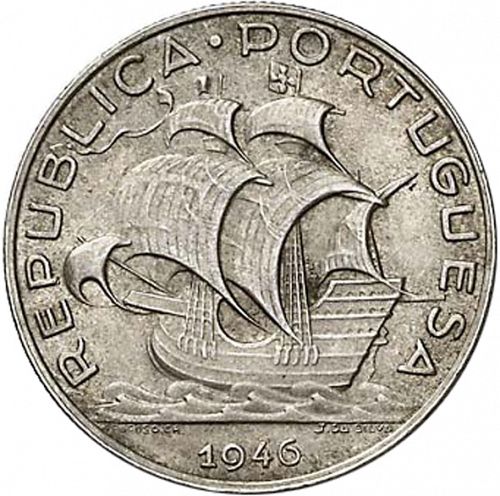 5 Escudos Obverse Image minted in PORTUGAL in 1946 (1910-01 - República)  - The Coin Database