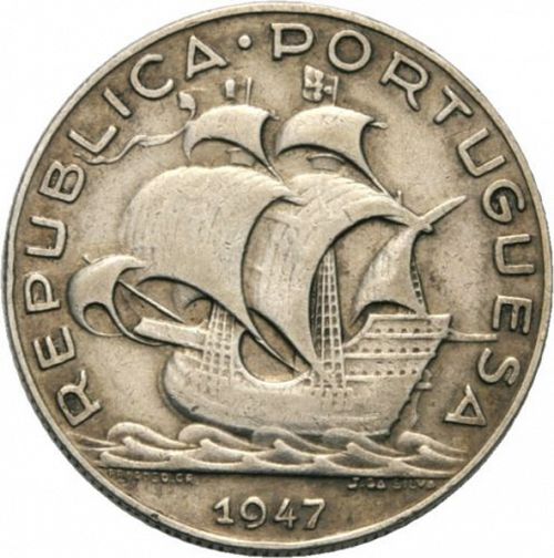 5 Escudos Obverse Image minted in PORTUGAL in 1947 (1910-01 - República)  - The Coin Database