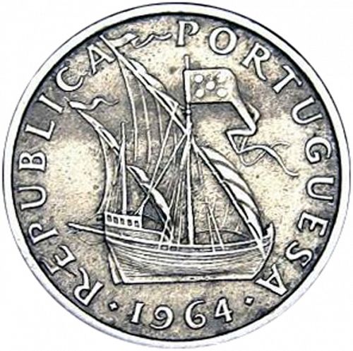 5 Escudos Obverse Image minted in PORTUGAL in 1964 (1910-01 - República)  - The Coin Database