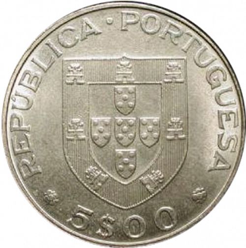 5 Escudos Obverse Image minted in PORTUGAL in N/D (1910-01 - República)  - The Coin Database