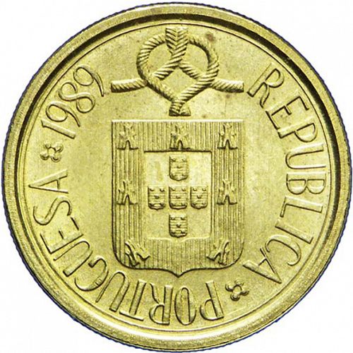 5 Escudos Obverse Image minted in PORTUGAL in 1989 (1986-01 - República <small> - New Design</small>)  - The Coin Database