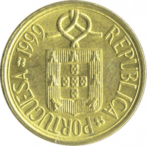 5 Escudos Obverse Image minted in PORTUGAL in 1999 (1986-01 - República <small> - New Design</small>)  - The Coin Database
