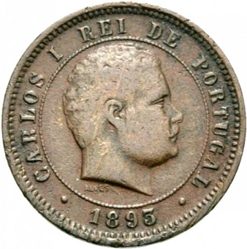 5 Réis Obverse Image minted in PORTUGAL in 1893 (1889-08 - Carlos I)  - The Coin Database