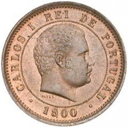 5 Réis Obverse Image minted in PORTUGAL in 1900 (1889-08 - Carlos I)  - The Coin Database