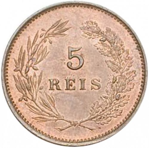 5 Réis Reverse Image minted in PORTUGAL in 1900 (1889-08 - Carlos I)  - The Coin Database