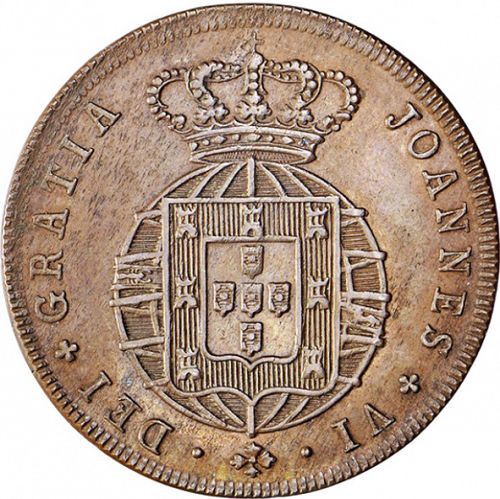 5 Réis Obverse Image minted in PORTUGAL in 1818 (1816-26 - Joâo VI)  - The Coin Database