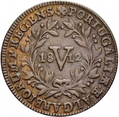 5 Réis Reverse Image minted in PORTUGAL in 1812 (1799-16 - Joâo <small>- Príncipe Regente</small>)  - The Coin Database
