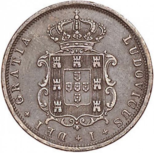5 Réis Obverse Image minted in PORTUGAL in 1867 (1861-89 - Luis I)  - The Coin Database