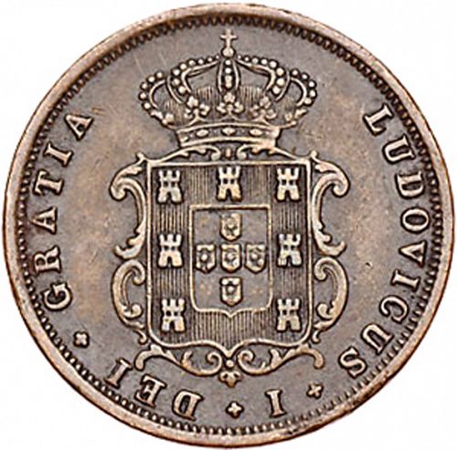 5 Réis Obverse Image minted in PORTUGAL in 1874 (1861-89 - Luis I)  - The Coin Database