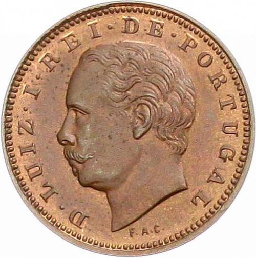 5 Réis Obverse Image minted in PORTUGAL in 1882 (1861-89 - Luis I)  - The Coin Database