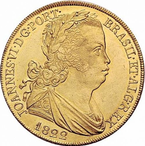 6400 Réis ( Peça ) Obverse Image minted in PORTUGAL in 1822 (1816-26 - Joâo VI)  - The Coin Database