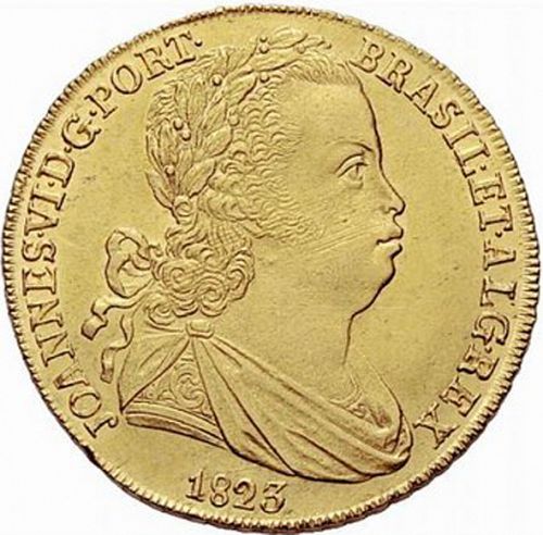 6400 Réis ( Peça ) Obverse Image minted in PORTUGAL in 1823 (1816-26 - Joâo VI)  - The Coin Database