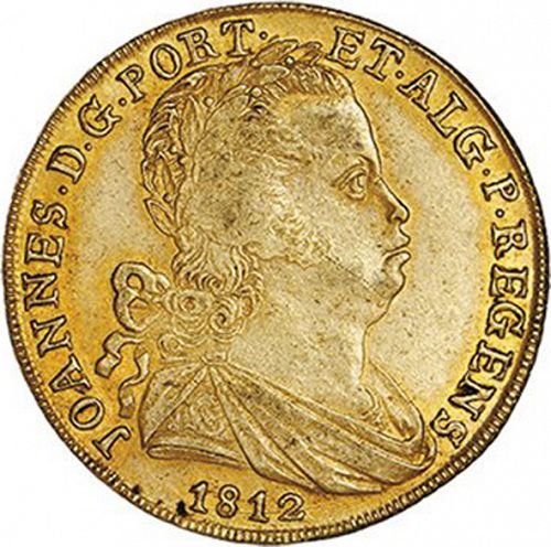 6400 Réis ( Peça ) Obverse Image minted in PORTUGAL in 1812 (1799-16 - Joâo <small>- Príncipe Regente</small>)  - The Coin Database