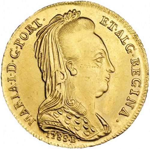 6400 Réis ( Peça ) Obverse Image minted in PORTUGAL in 1788B (1786-99 - Maria I)  - The Coin Database