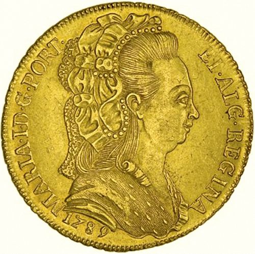 6400 Réis ( Peça ) Obverse Image minted in PORTUGAL in 1789 (1786-99 - Maria I)  - The Coin Database