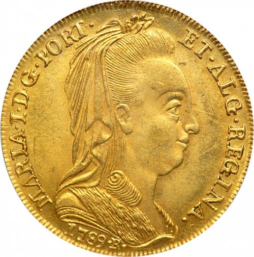 6400 Réis ( Peça ) Obverse Image minted in PORTUGAL in 1789R (1786-99 - Maria I)  - The Coin Database